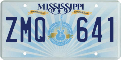 MS license plate ZMQ641
