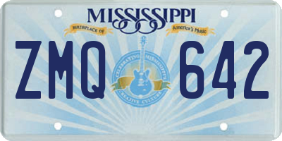 MS license plate ZMQ642