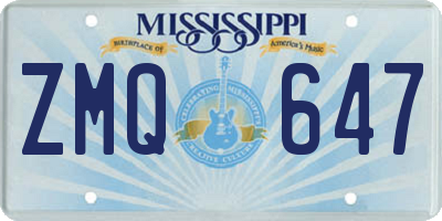 MS license plate ZMQ647