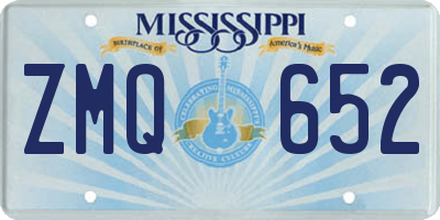 MS license plate ZMQ652
