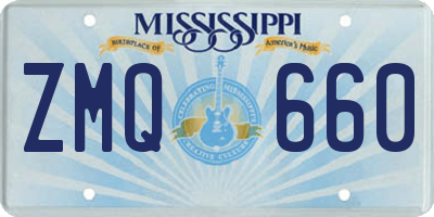 MS license plate ZMQ660