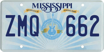 MS license plate ZMQ662