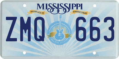 MS license plate ZMQ663