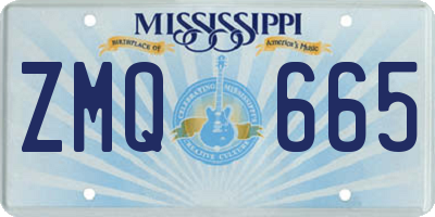 MS license plate ZMQ665