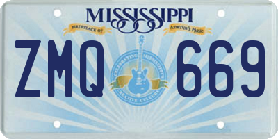 MS license plate ZMQ669