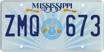 MS license plate ZMQ673