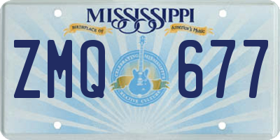 MS license plate ZMQ677