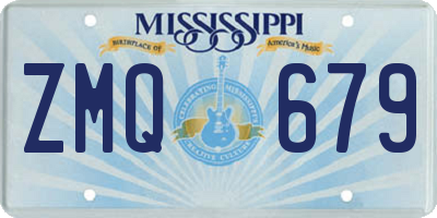 MS license plate ZMQ679