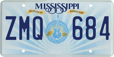 MS license plate ZMQ684