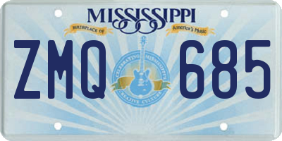 MS license plate ZMQ685