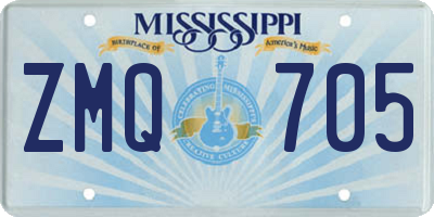 MS license plate ZMQ705