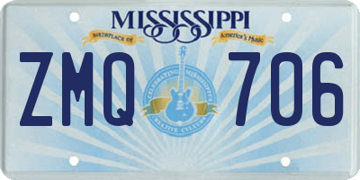 MS license plate ZMQ706