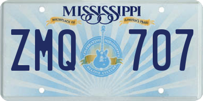 MS license plate ZMQ707