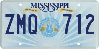 MS license plate ZMQ712