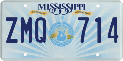 MS license plate ZMQ714