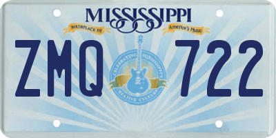 MS license plate ZMQ722
