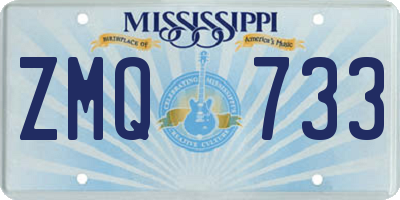 MS license plate ZMQ733