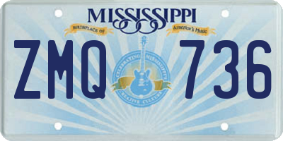 MS license plate ZMQ736