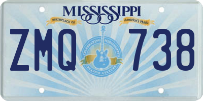 MS license plate ZMQ738