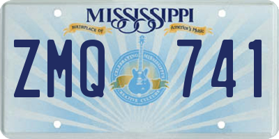 MS license plate ZMQ741