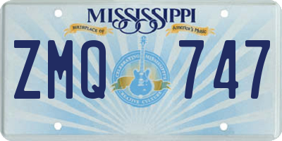 MS license plate ZMQ747