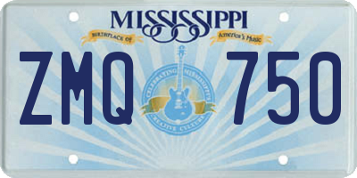 MS license plate ZMQ750