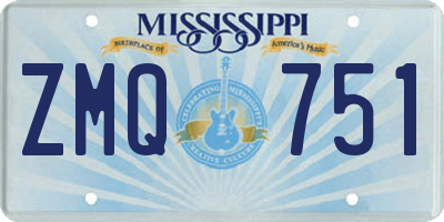MS license plate ZMQ751