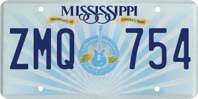MS license plate ZMQ754