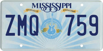 MS license plate ZMQ759