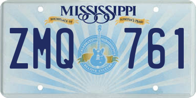 MS license plate ZMQ761
