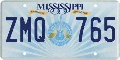 MS license plate ZMQ765