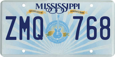 MS license plate ZMQ768