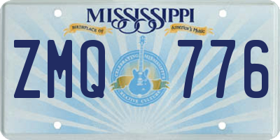 MS license plate ZMQ776