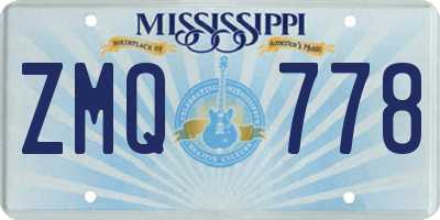 MS license plate ZMQ778