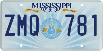 MS license plate ZMQ781