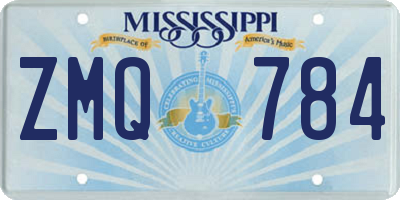 MS license plate ZMQ784