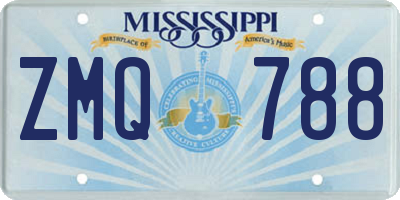MS license plate ZMQ788
