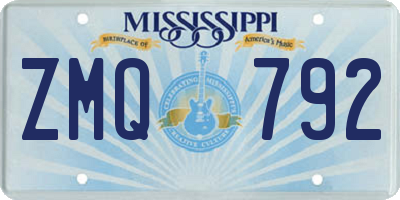 MS license plate ZMQ792