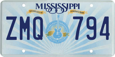 MS license plate ZMQ794