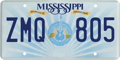 MS license plate ZMQ805