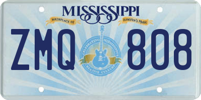 MS license plate ZMQ808