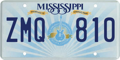 MS license plate ZMQ810