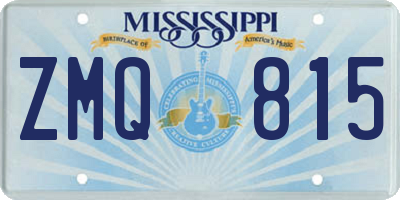 MS license plate ZMQ815