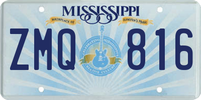 MS license plate ZMQ816