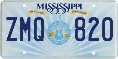 MS license plate ZMQ820
