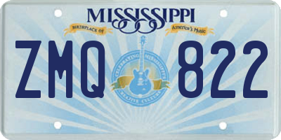 MS license plate ZMQ822