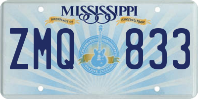 MS license plate ZMQ833