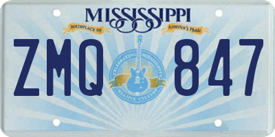 MS license plate ZMQ847