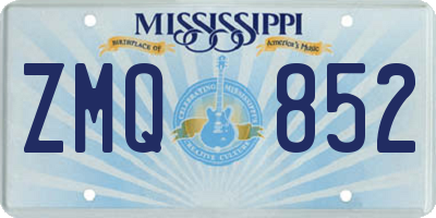MS license plate ZMQ852
