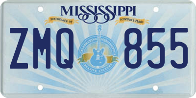MS license plate ZMQ855